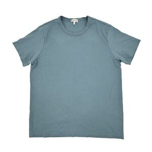 LAKE Pajamas Mens Pima Cotton Short Sleeve Crewneck‎ T-Shirt Blue Large